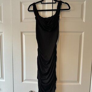 Ruched Formal Dress Black